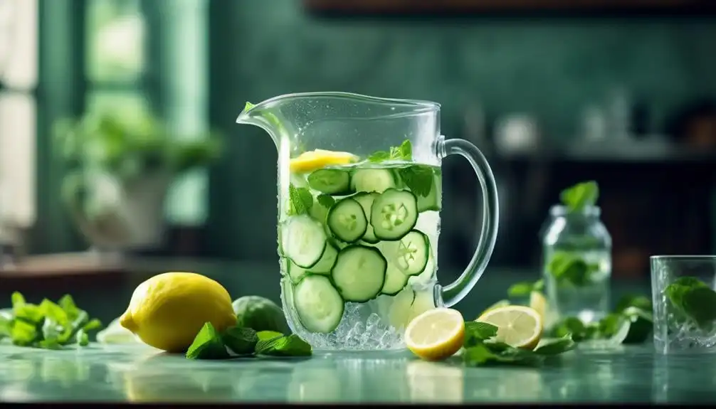 Low Carb Cucumber Lemon Mint Water Recipe
