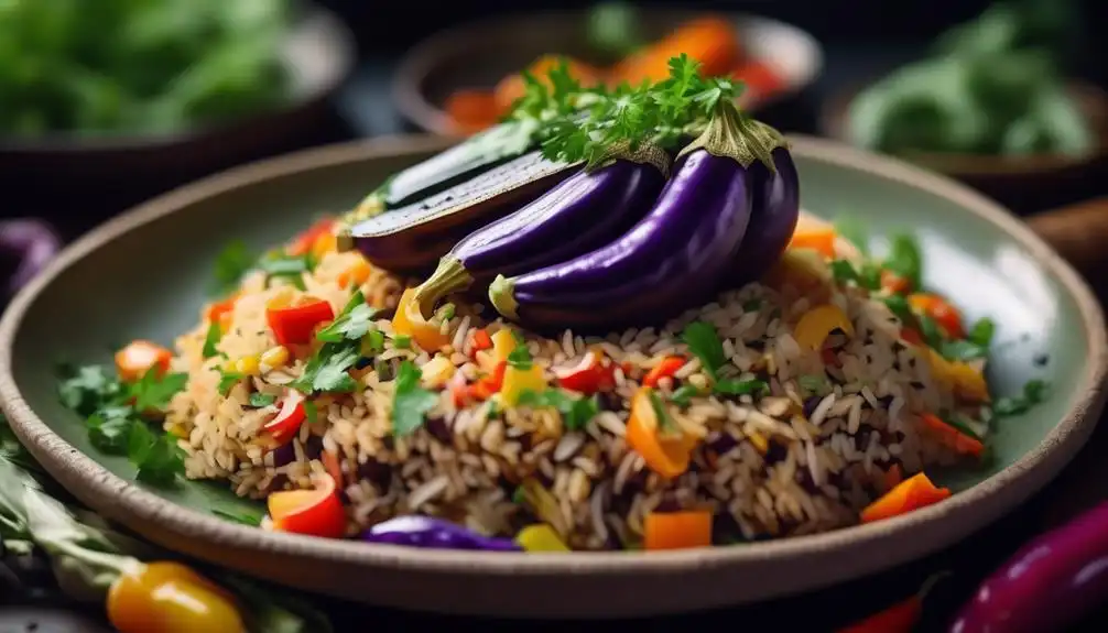 Low Carb Eggplant Rice Recipe