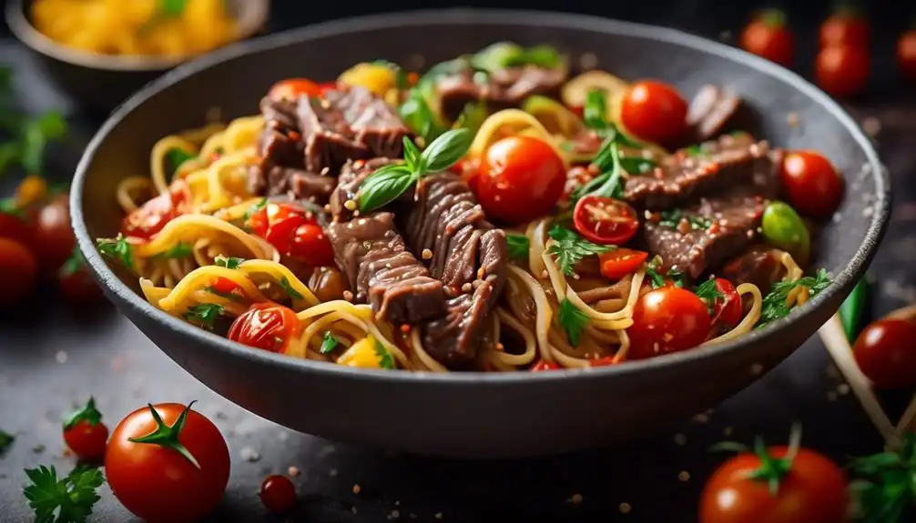 Low Carb Tomato Beef Chow Mein Recipe