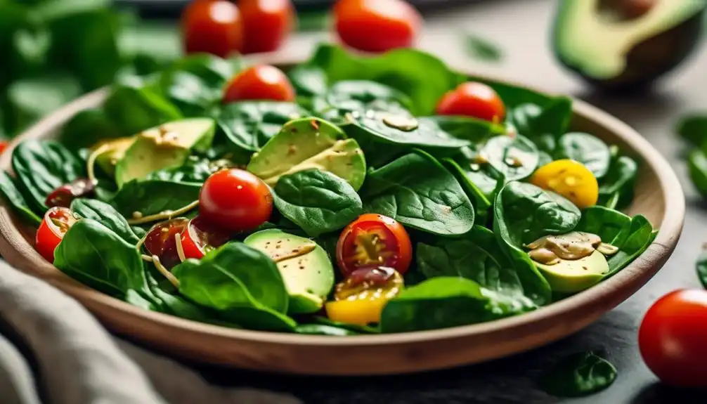 Low Carb Vegan Spinach Salad Recipe