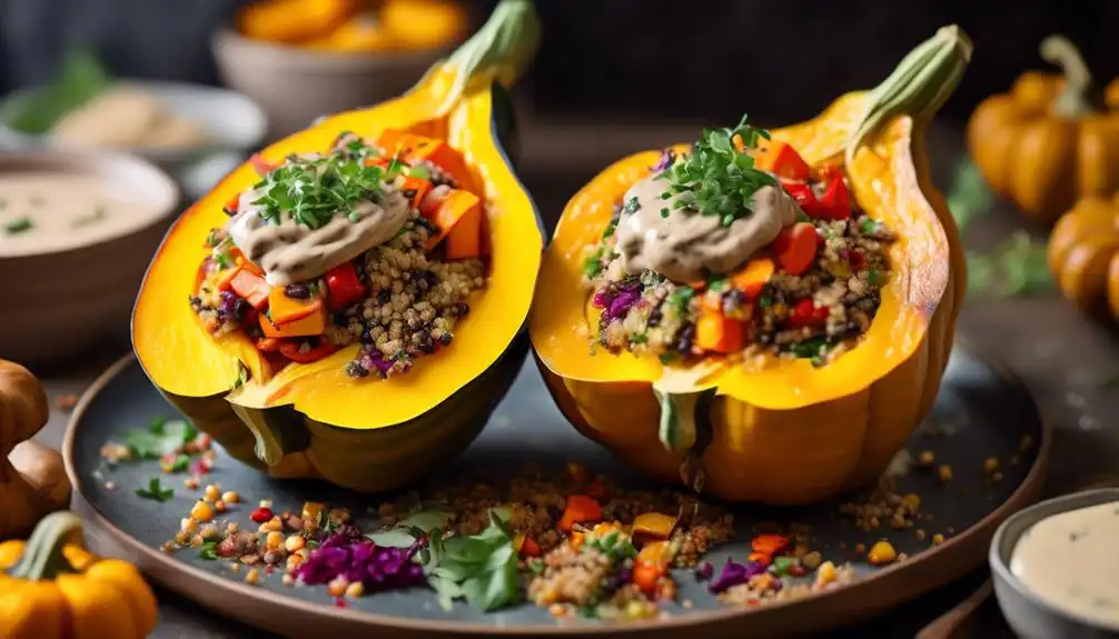 Low Carb Vegetarian Stuffed Acorn Squash Recipe