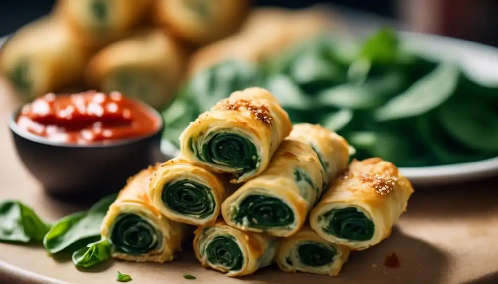 Low Carb Zoes Kitchen Spinach Roll Ups Recipe